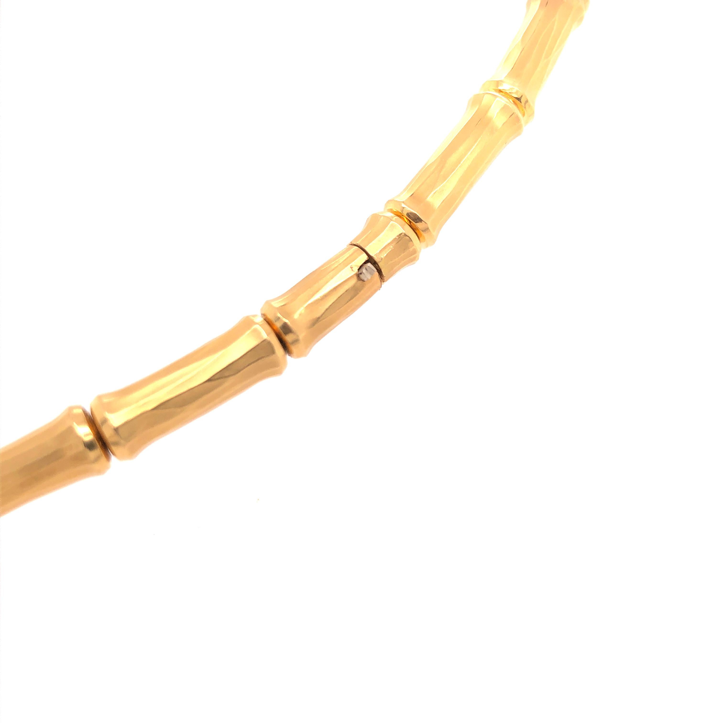bamboo necklace gold