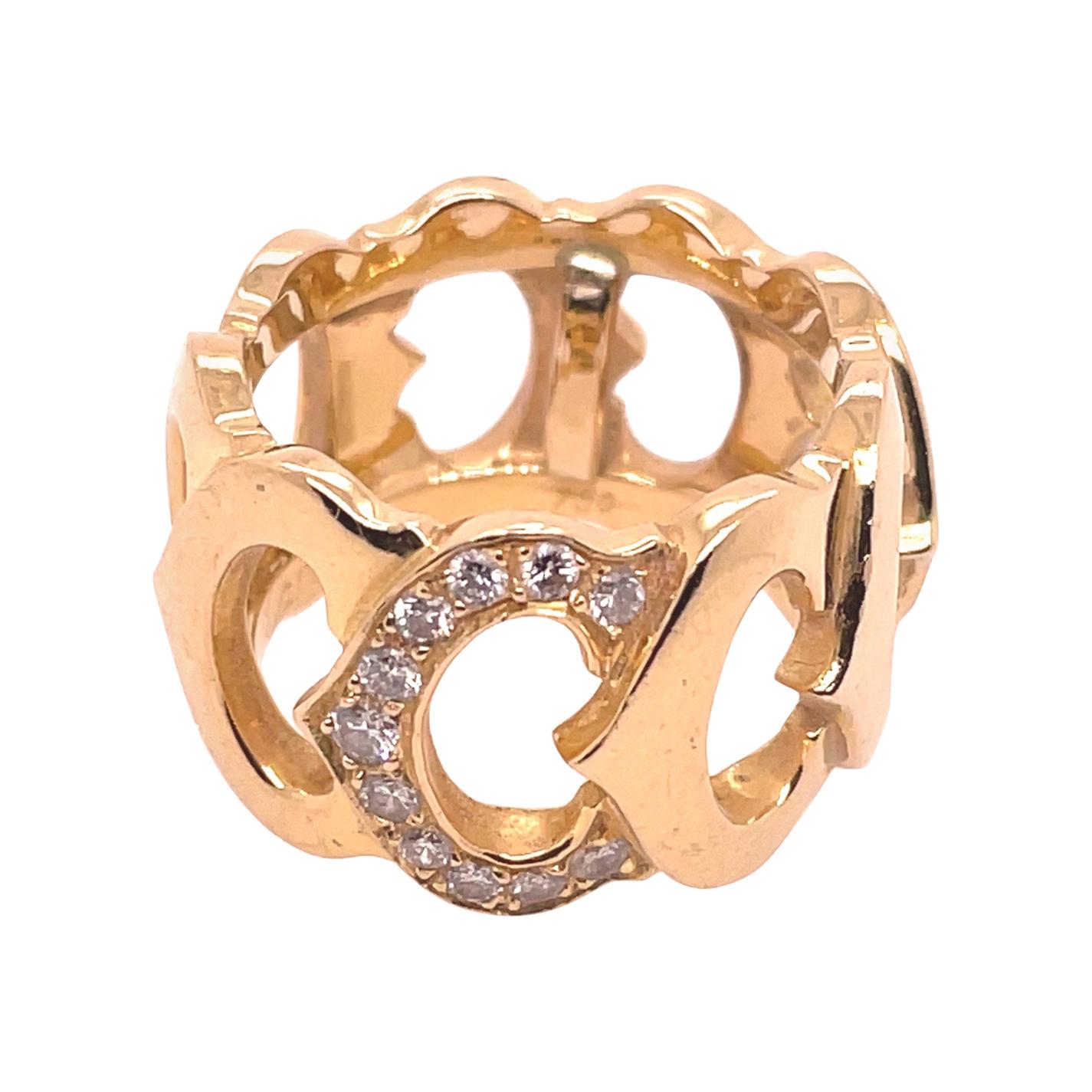 Cartier Yellow Gold and Diamond CCC Ring