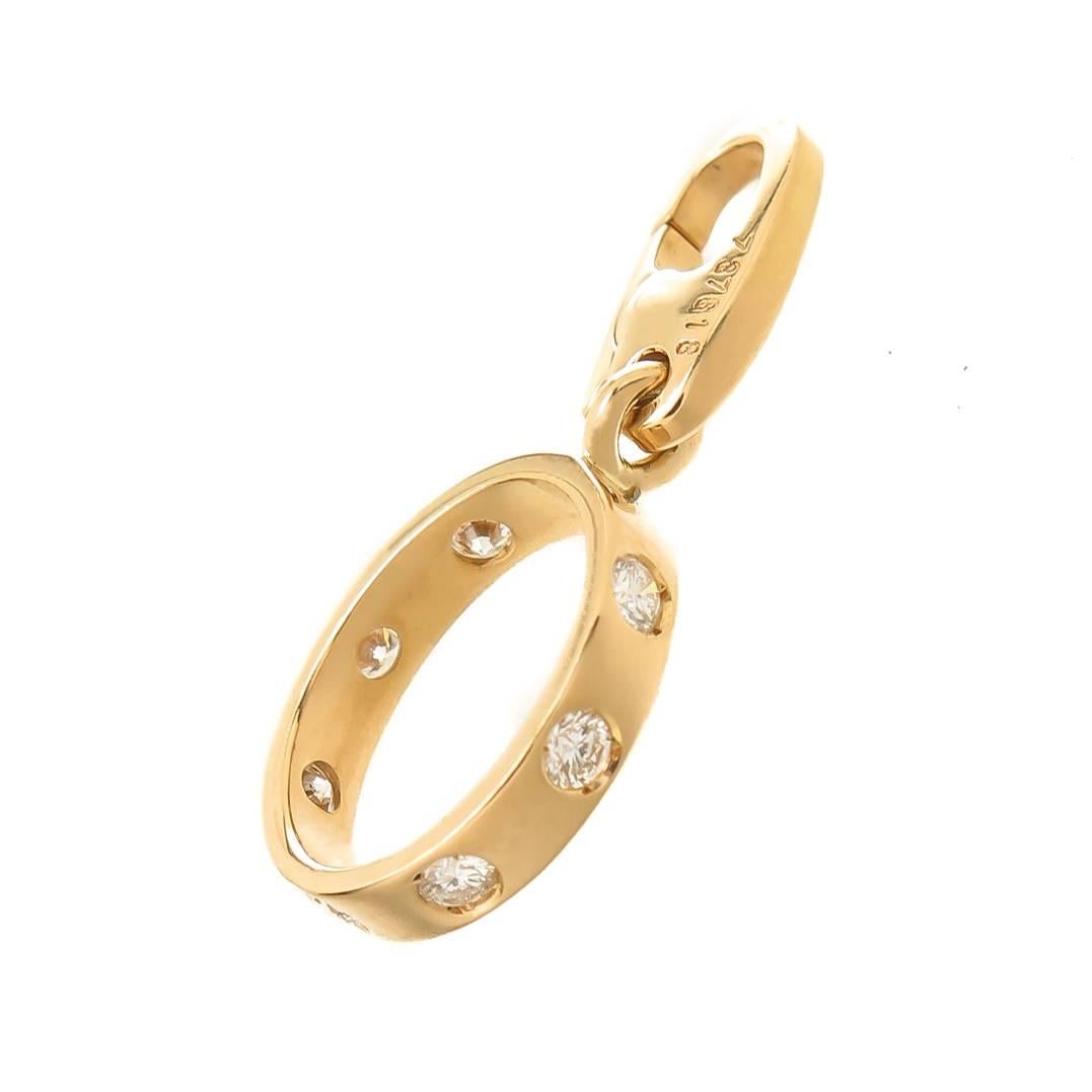Cartier Yellow Gold and Diamond Love Ring Charm