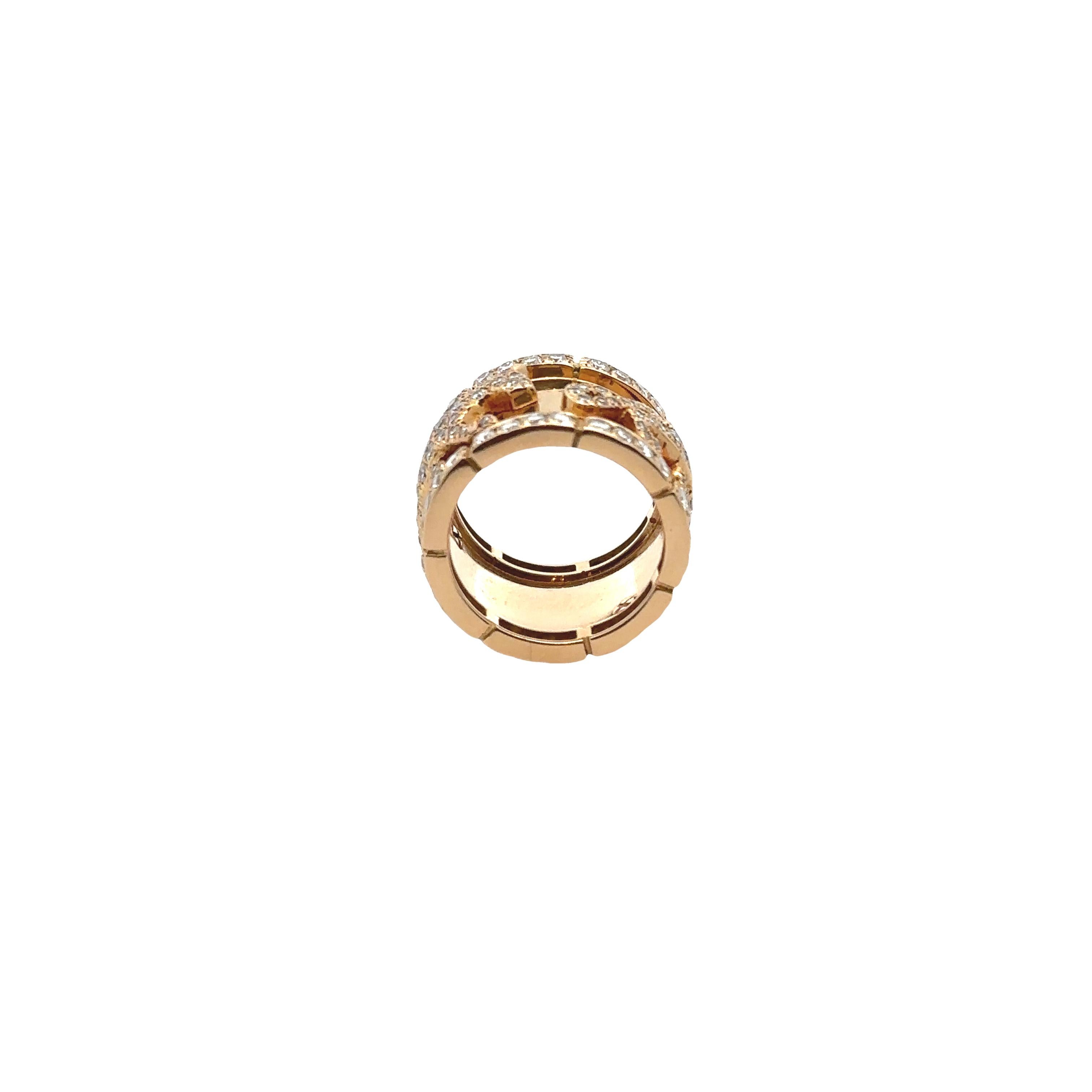 Cartier Yellow Gold and Diamond 'Mahango Panthère' Ring For Sale 1
