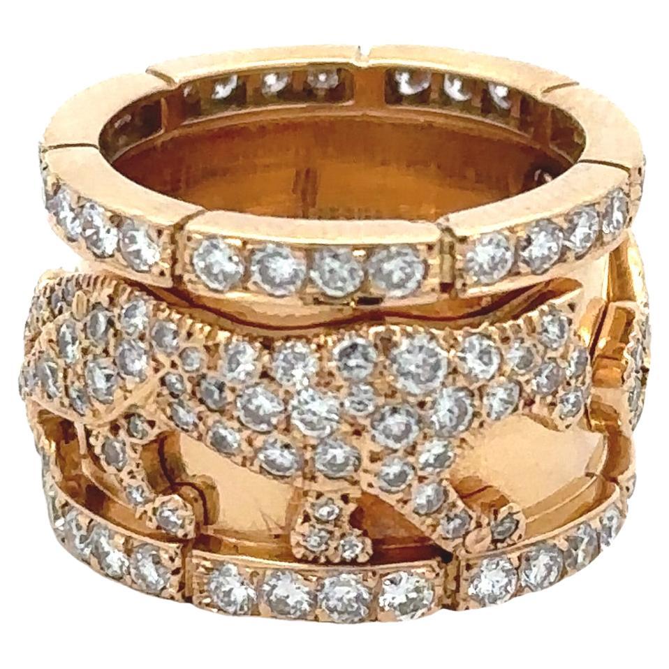 Cartier Yellow Gold and Diamond 'Mahango Panthère' Ring For Sale