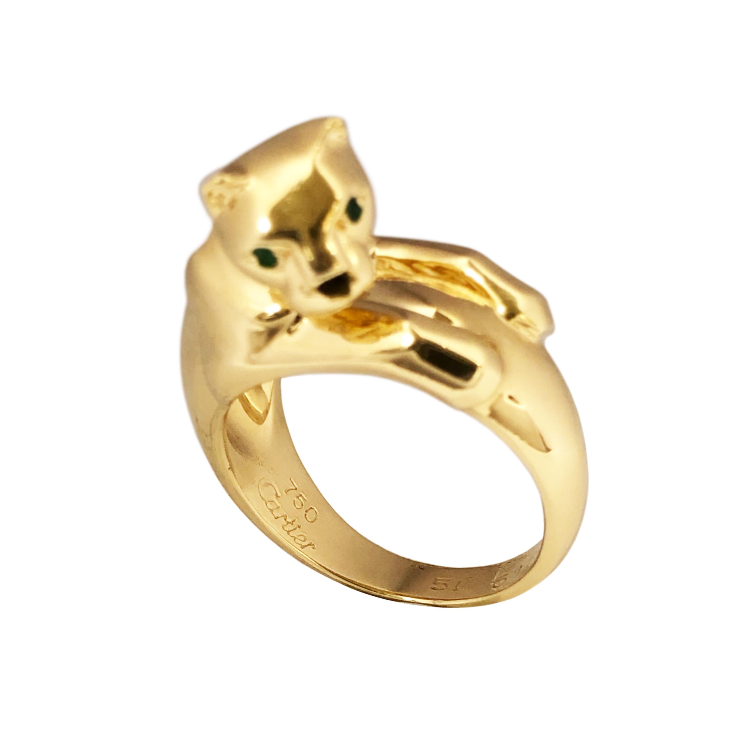 cartier gold panther ring