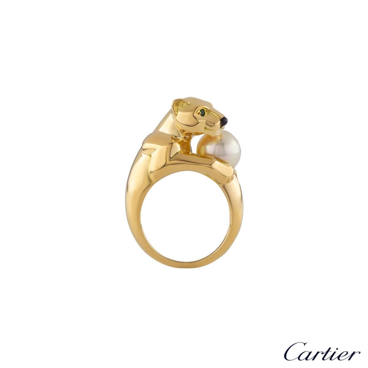 cartier panther pearl ring