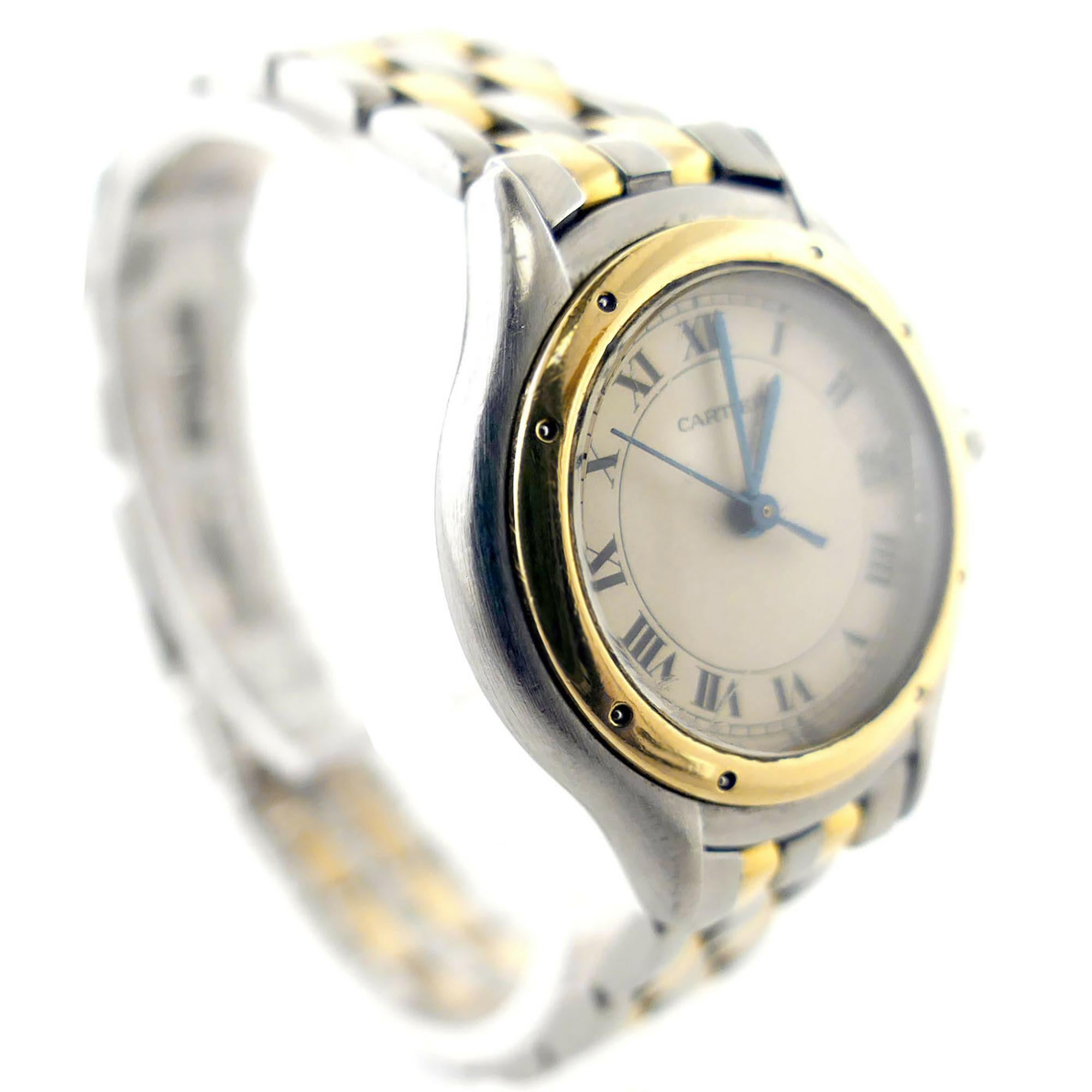 Cartier Yellow Gold and Stainless Steel Women's Watch. Water resistant up to 30mm

Serial # 187906 003203 
ref# W35006