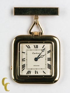 Cartier Yellow Gold Antique Square 29 Jewels Repeater Pocket Watch