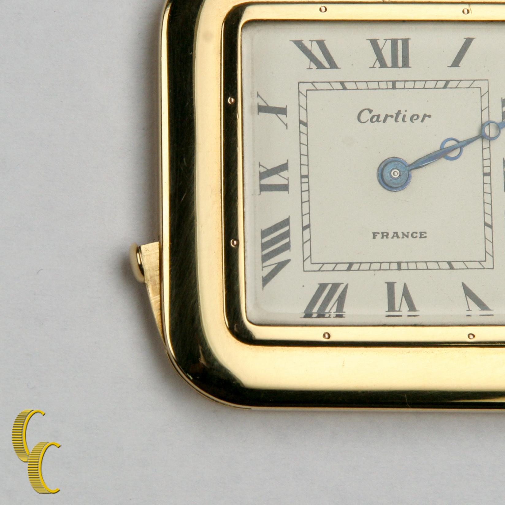 Cartier Yellow Gold Antique Square 29 Jewels Repeater Pocket Watch en vente 1