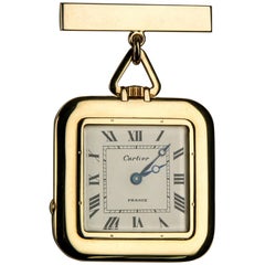 Cartier Yellow Gold Antique Square 29 Jewels Repeater Pocket Watch
