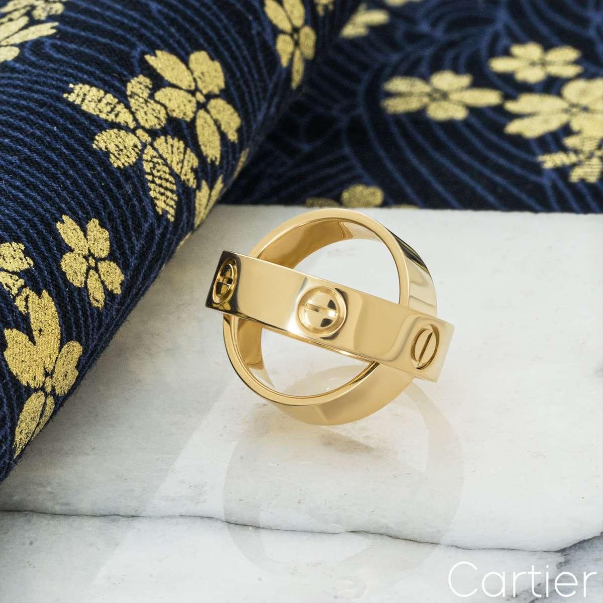 Cartier Yellow Gold Astro Love Ring Size 50 For Sale 3