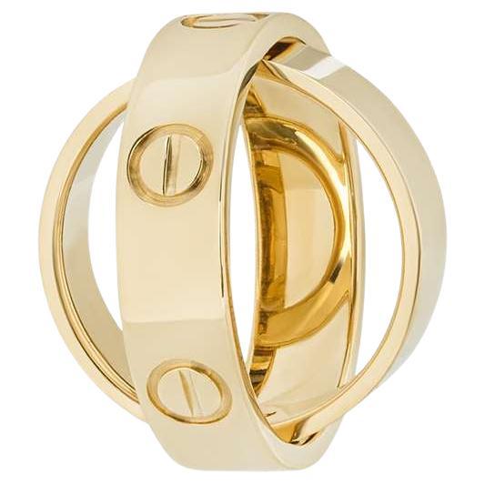 Cartier Yellow Gold Astro Love Ring Size 50 For Sale