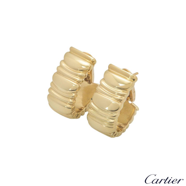 Cartier Yellow Gold Baignoire Earrings at 1stdibs