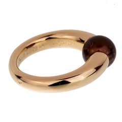 Cartier Yellow Gold Black Pearl Ring