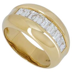 Cartier Yellow Gold Bombe Diamond Band Ring .75 carats