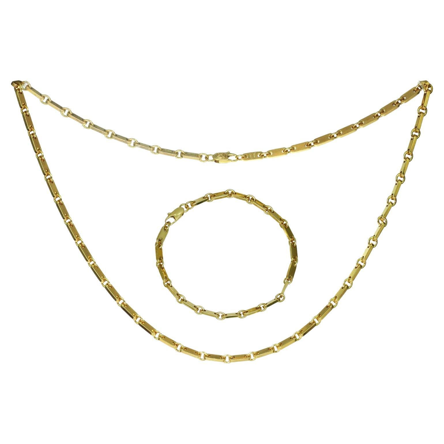 Cartier Yellow Gold Bracelet & Necklace Set Papers