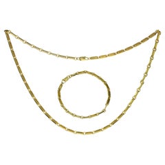 Cartier Yellow Gold Bracelet & Necklace Set Papers