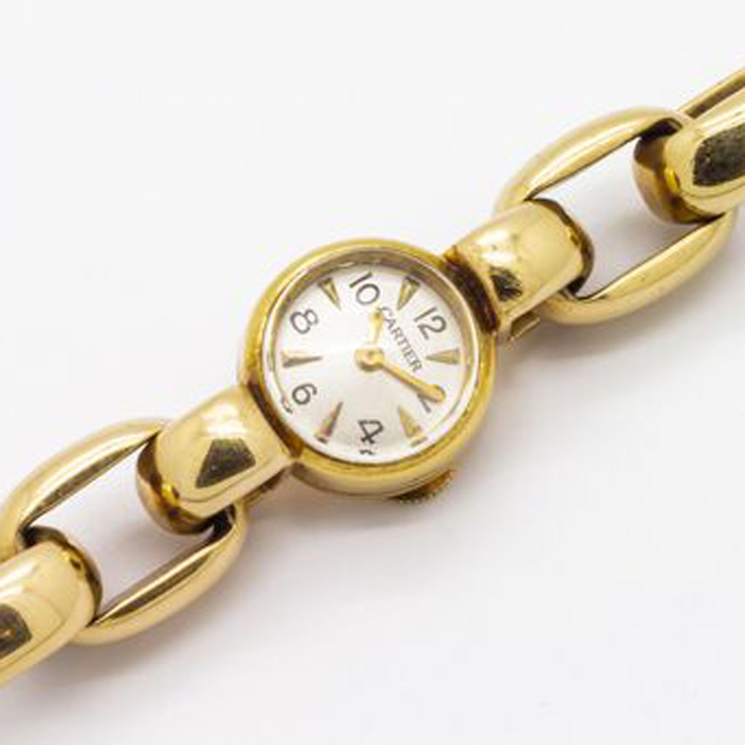 Cartier Yellow Gold Bracelet Wristwatch In Good Condition In London, GB