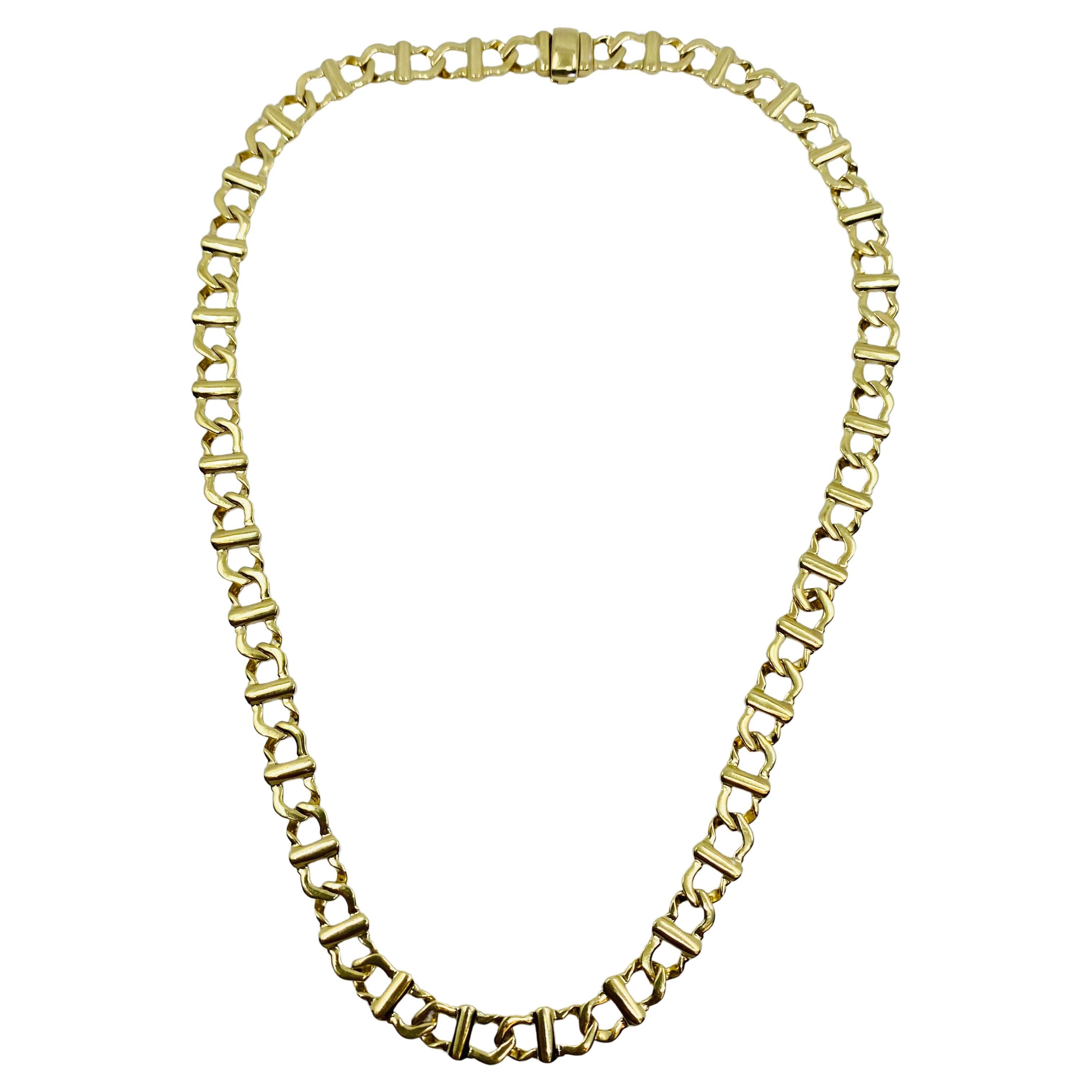 Cartier Yellow Gold Chain Necklace 18k In Excellent Condition For Sale In Beverly Hills, CA