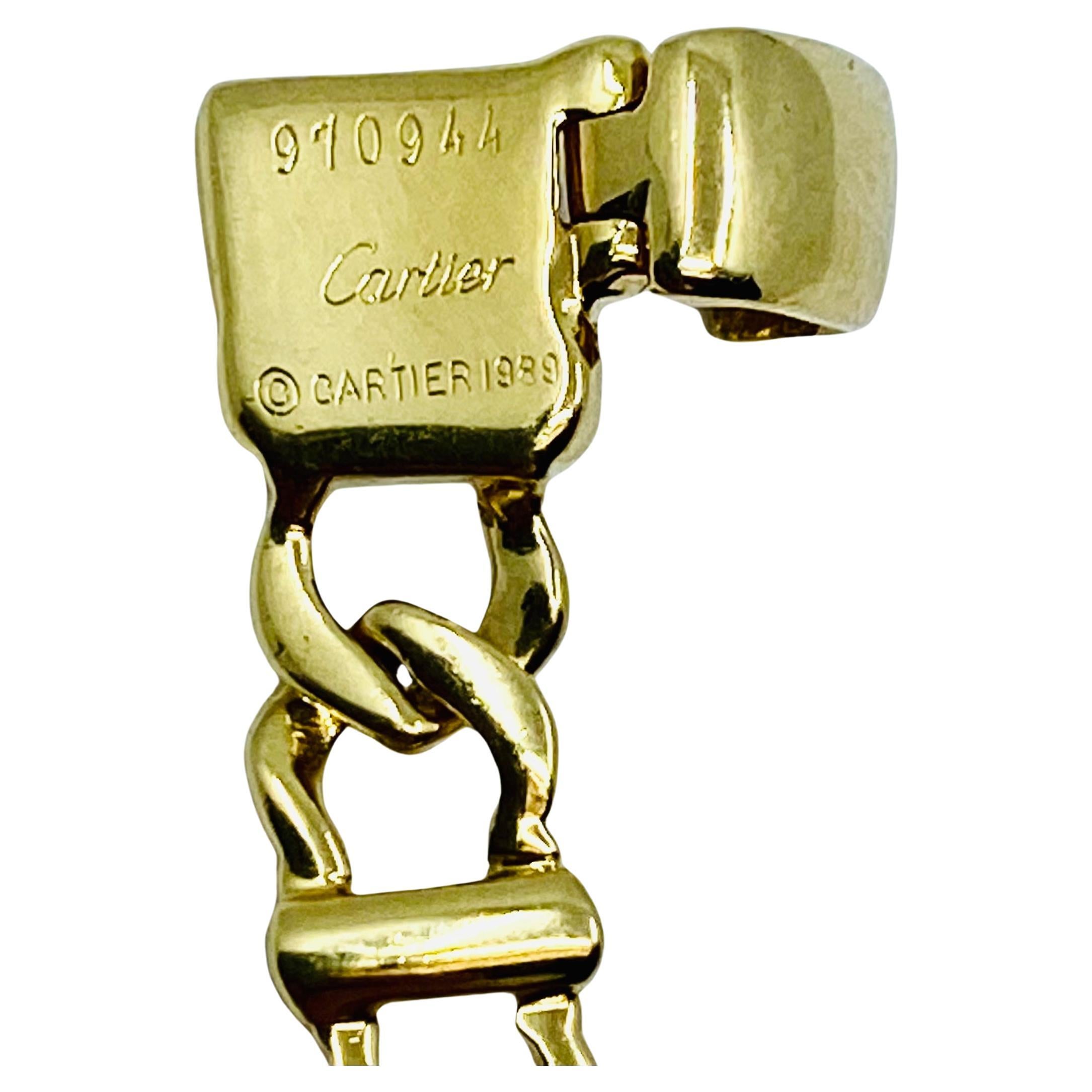  Cartier, collier chaîne en or jaune 18 carats en vente 4