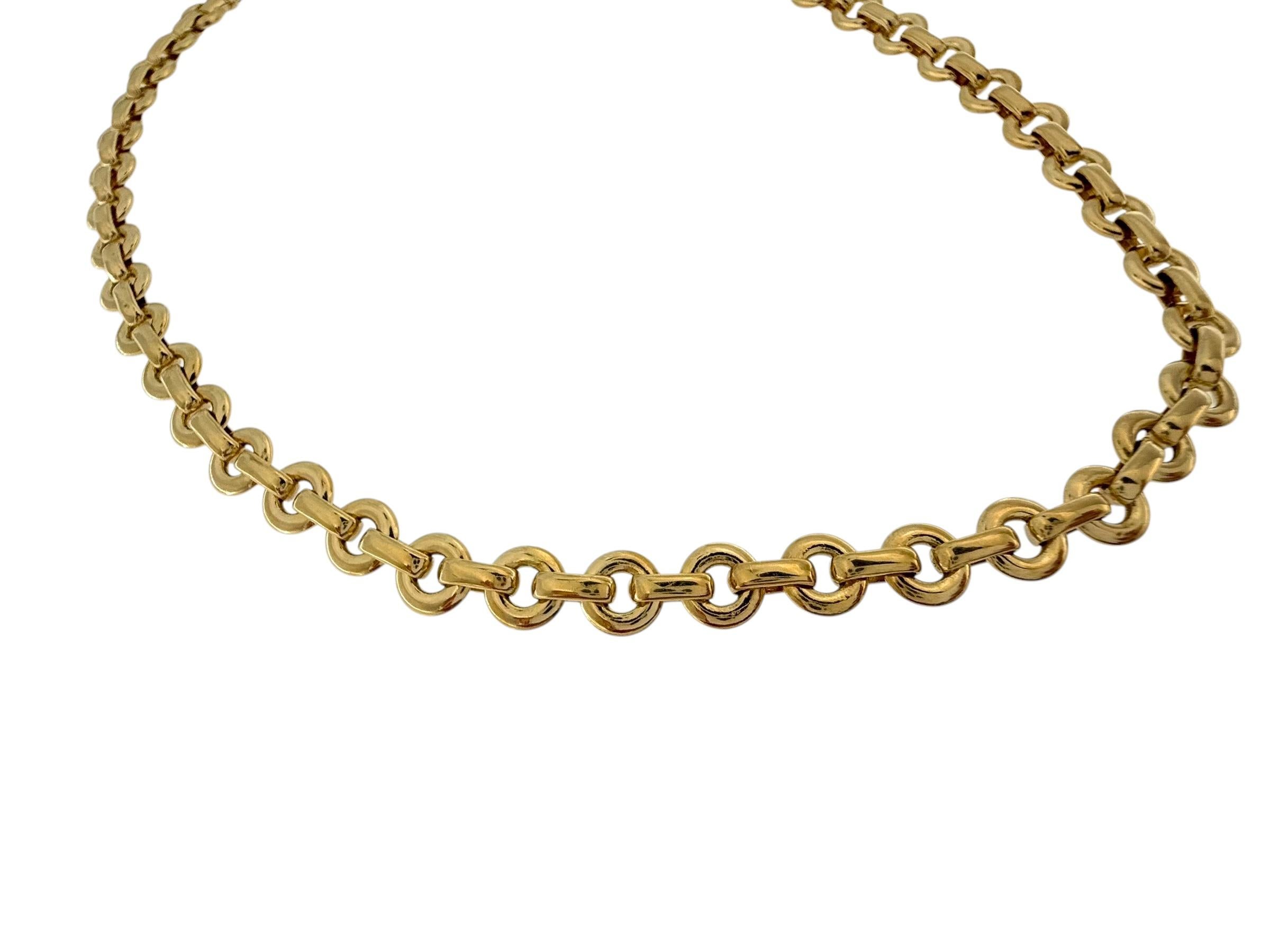 Women's or Men's Cartier Yellow Gold Chain Necklace For Sale