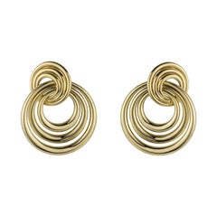 Cartier Yellow Gold Circular Earrings