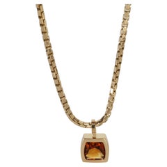 Cartier Yellow Gold Citrine Dona Necklace