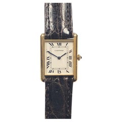 Cartier Yellow Gold Classic Louis Cartier Tank Quartz Wrist Watch