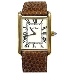 Cartier Gelbgold Classic Mechanische Tankuhr