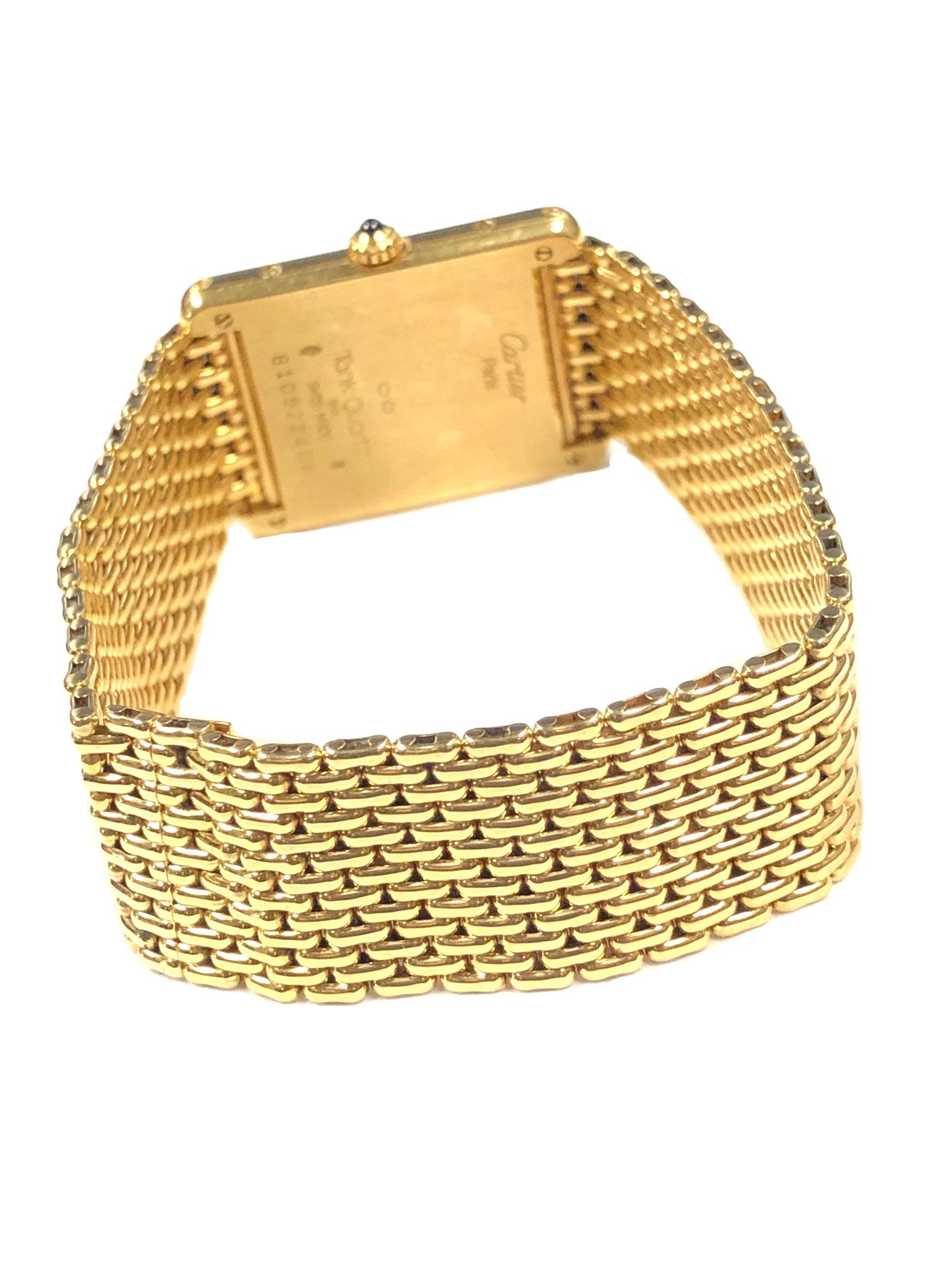 cartier tank gold bracelet