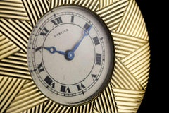 Cartier Yellow Gold Cream Roman Dial Pendant Fob Watch with Gold Chain