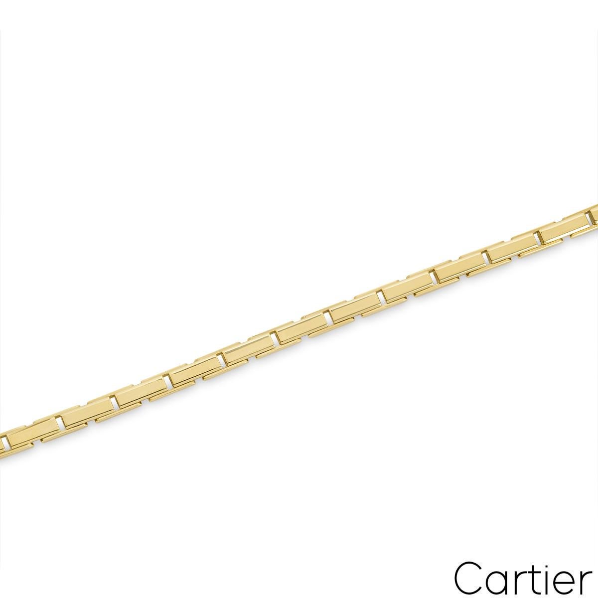 Cartier Yellow Gold Diamond Agrafe Bracelet In Excellent Condition In London, GB