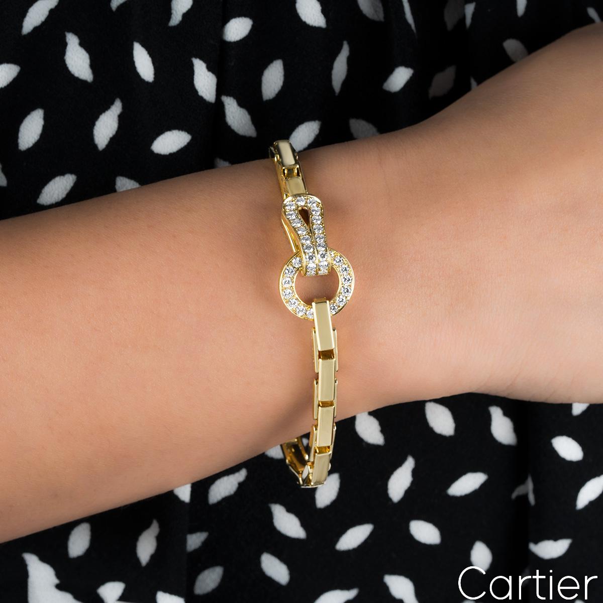 Cartier Yellow Gold Diamond Agrafe Bracelet 2
