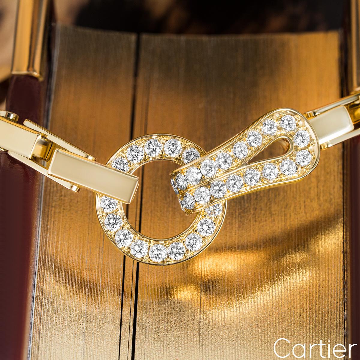 Cartier Yellow Gold Diamond Agrafe Bracelet 2