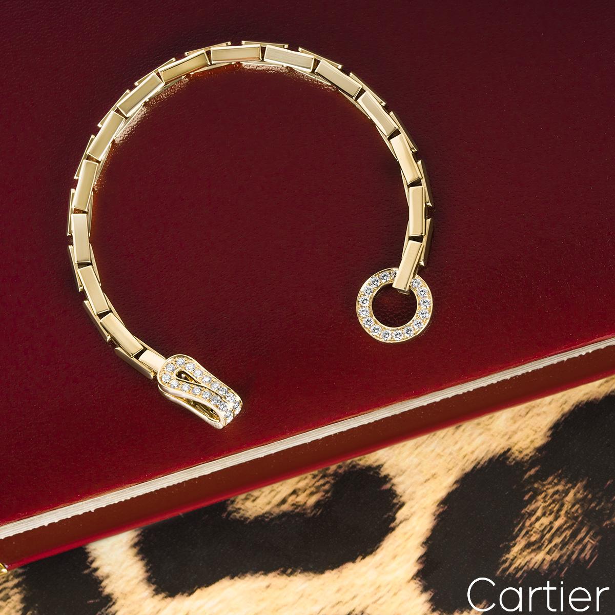 Cartier Yellow Gold Diamond Agrafe Bracelet 4