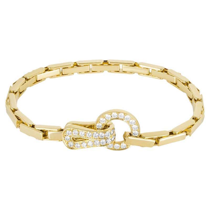Cartier Agrafe Collection Diamond Yellow Gold Bracelet at 1stDibs ...
