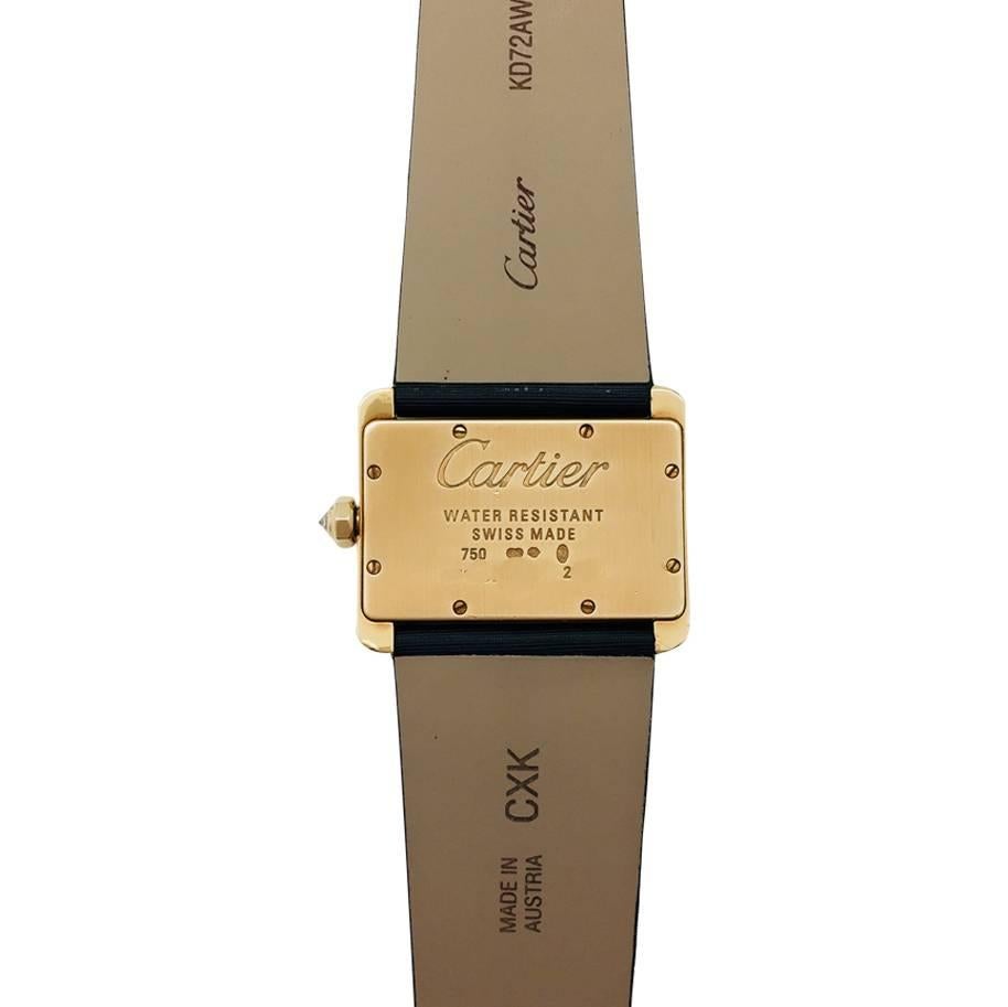 A 750/000 yellow gold Cartier watch 