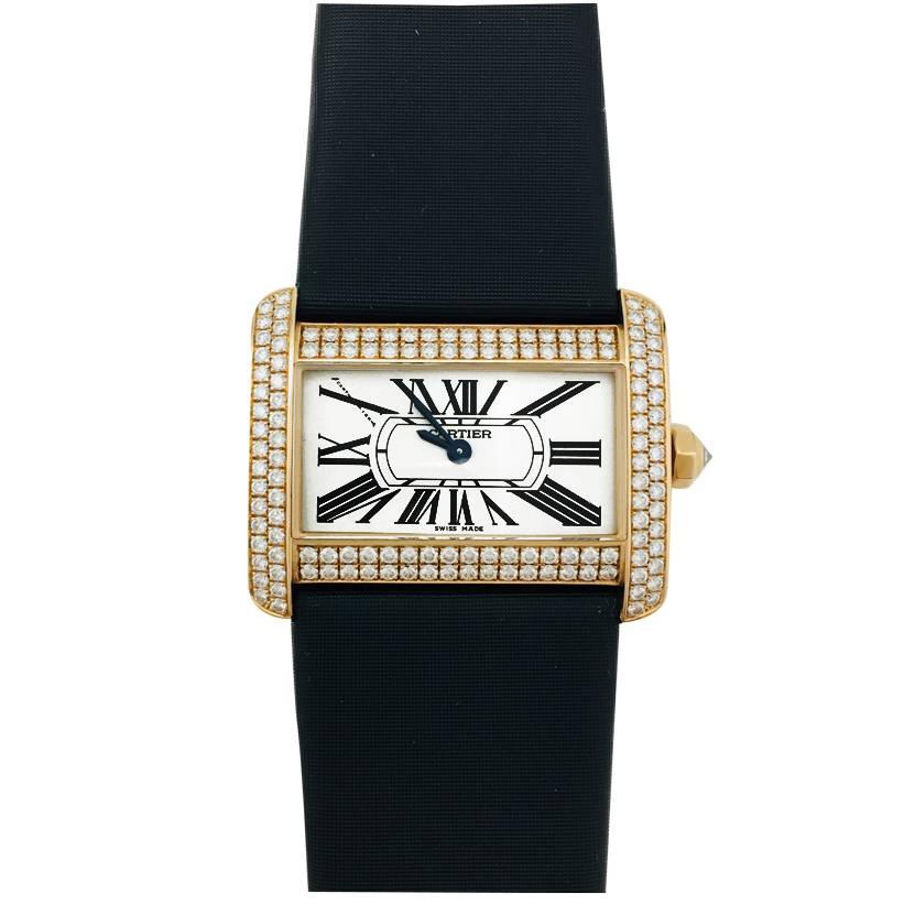 Cartier Yellow Gold Diamond Divan Collection Wristwatch