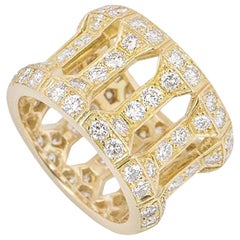 Cartier Yellow Gold Diamond Dress Ring 3.52 Cts
