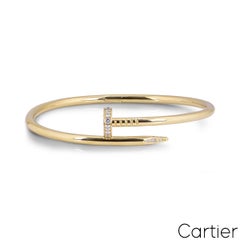 Cartier Yellow Gold Diamond Juste Un Clou Bracelet Size 20 B6048620