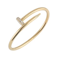 Cartier Yellow Gold Diamond Juste Un Clou Bracelet Size 20 B6048620