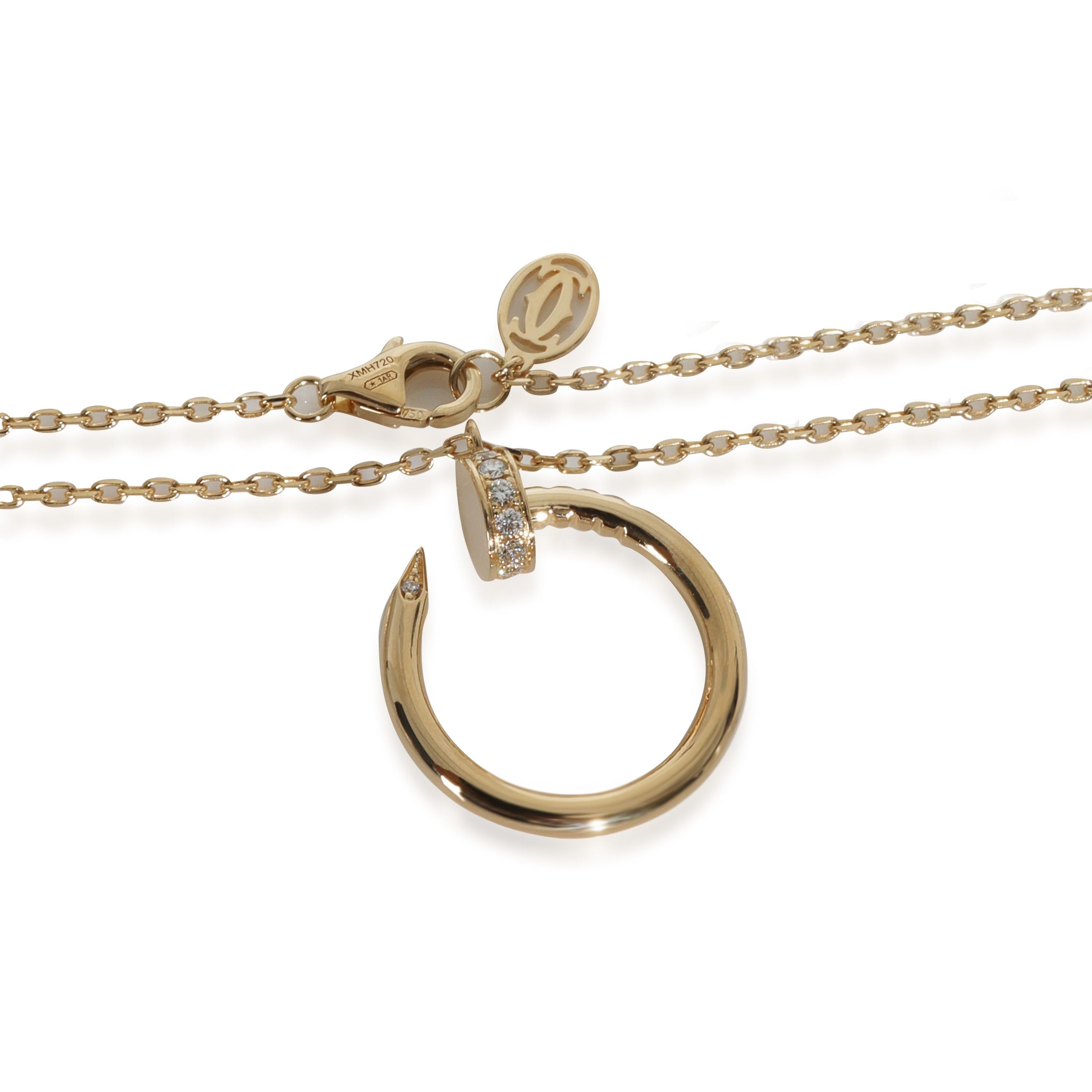 Collier Juste Un Clou en or jaune et diamants de Cartier Unisexe en vente