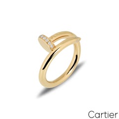 Cartier Gelbgold Diamant Juste Un Clou Ring Größe 48 B4216900
