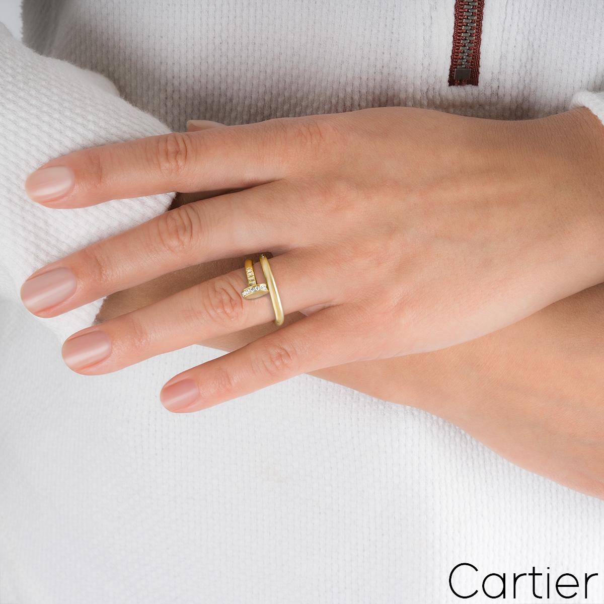 Cartier Yellow Gold Diamond Juste Un Clou Ring Size 48 B4216900 For Sale 2