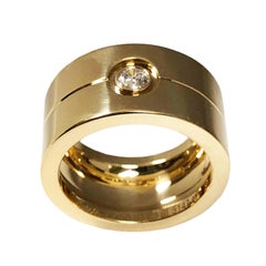 Cartier Yellow Gold Diamond Large Wide Love Band Ring