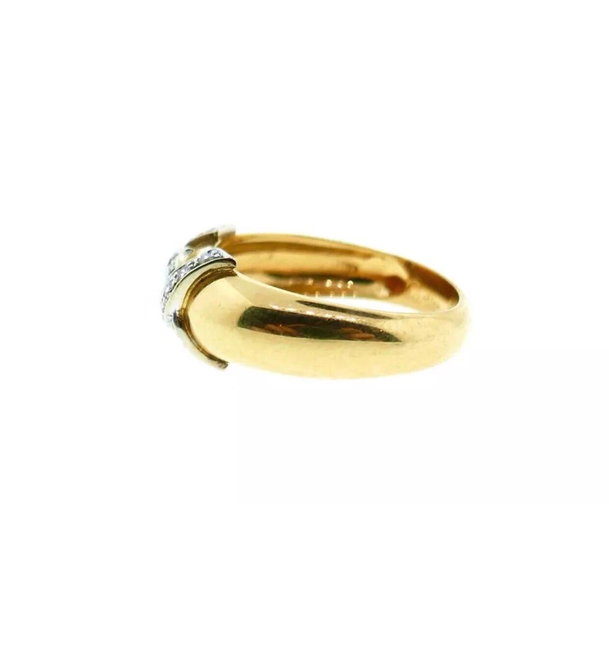 Women's Cartier Yellow Gold Diamond Logo Ring
