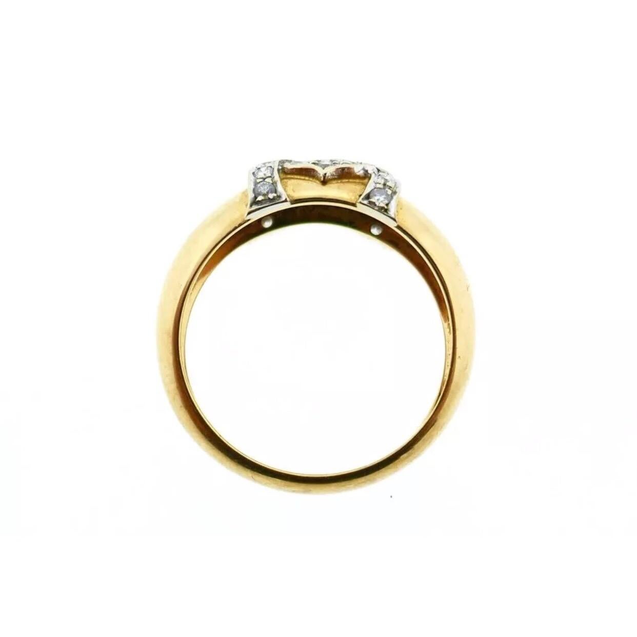 Cartier Yellow Gold Diamond Logo Ring 1