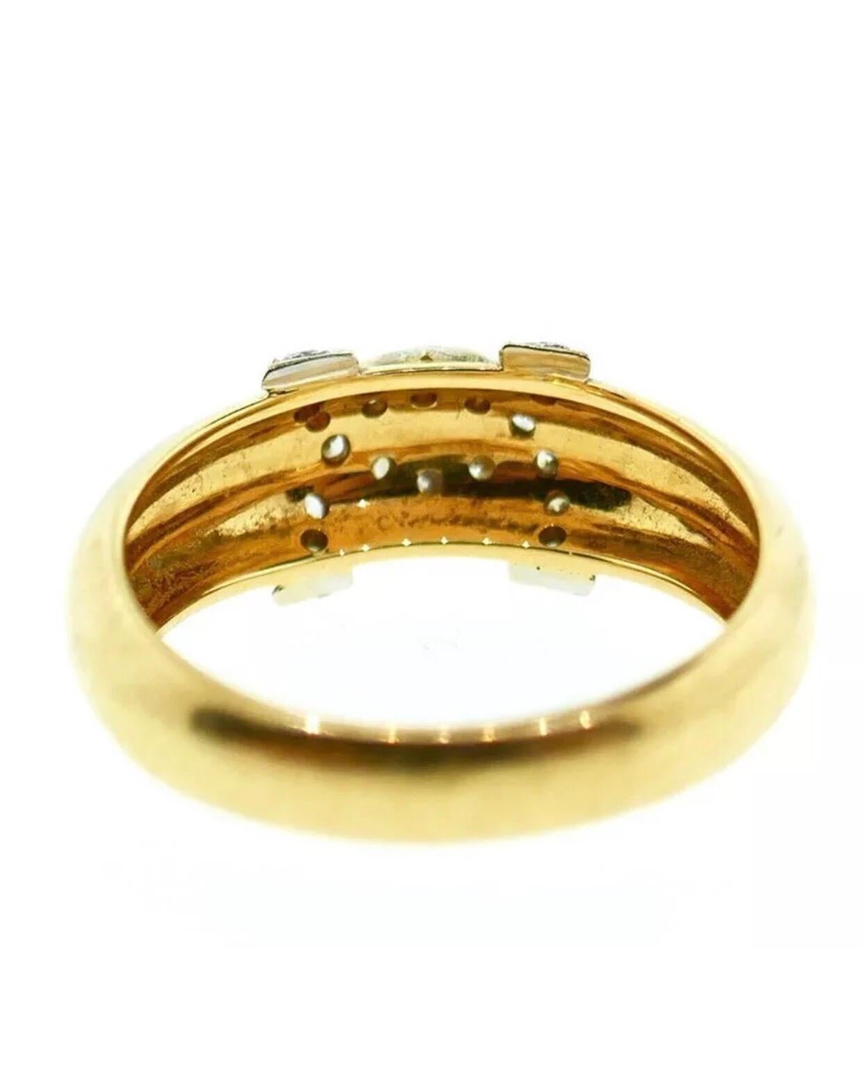 Cartier Yellow Gold Diamond Logo Ring 2