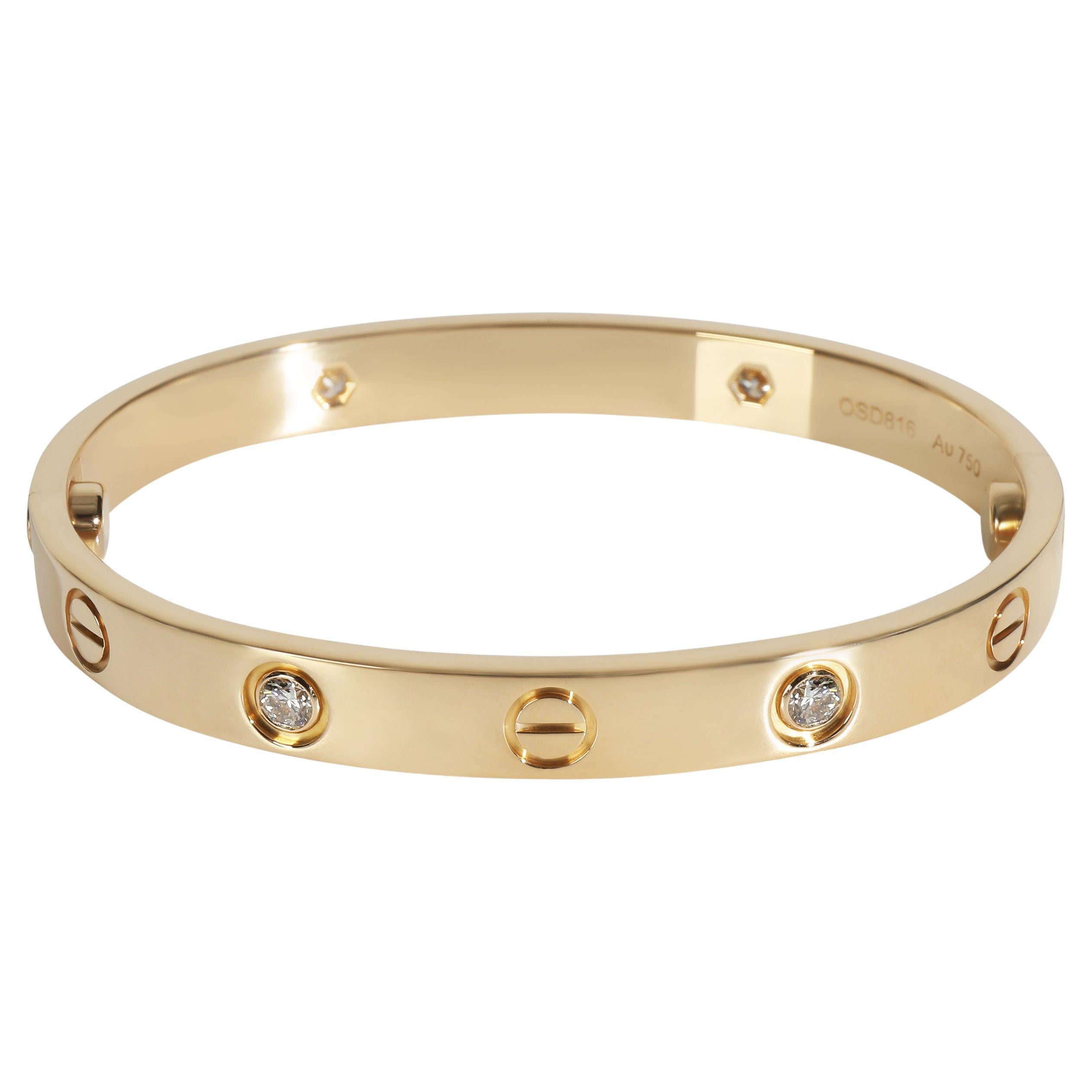 Bracelet Love en or jaune et diamants de Cartier