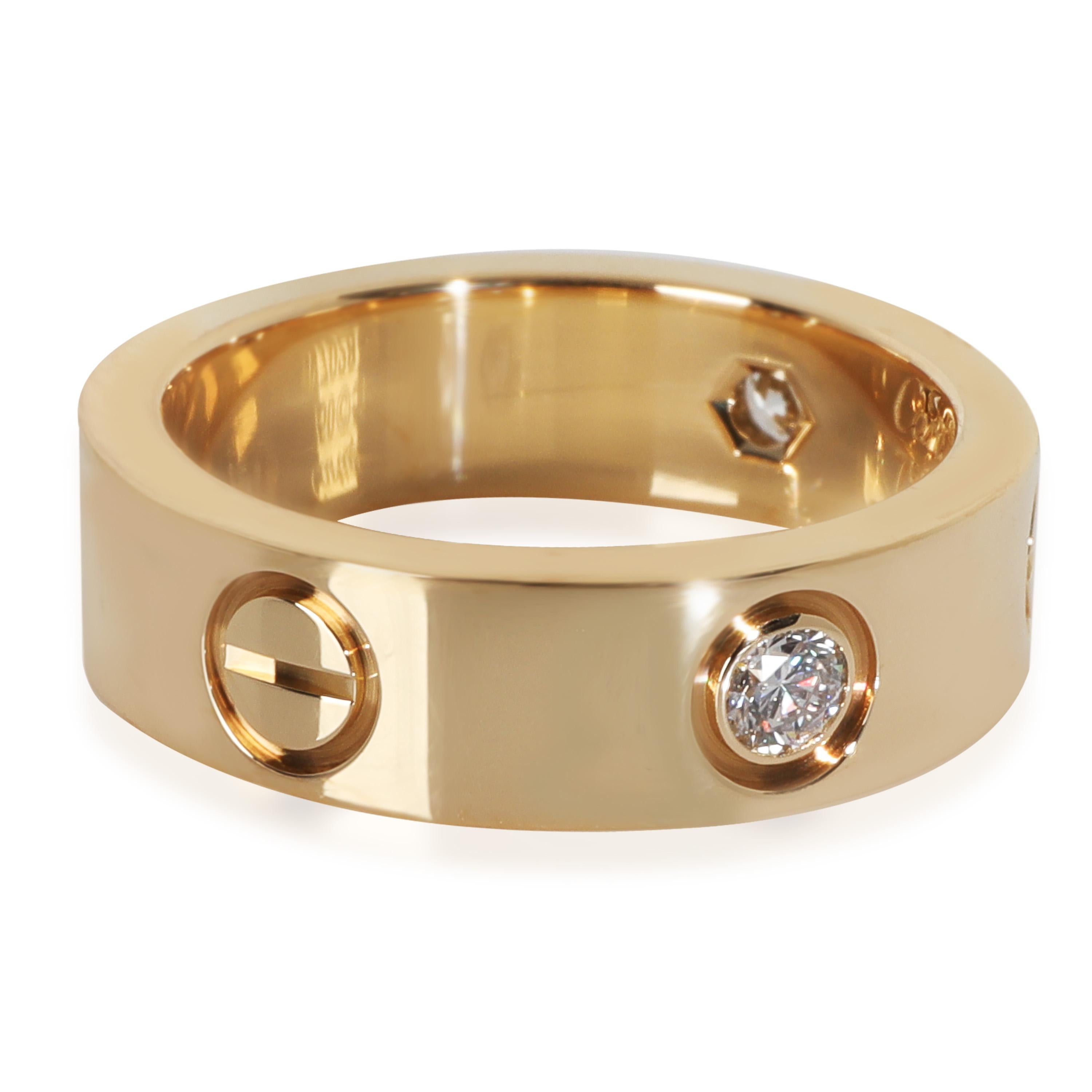 Cartier Yellow Gold Diamond Love Ring

PRIMARY DETAILS
SKU: 146660
Listing Title: Cartier Yellow Gold Diamond Love Ring
Condition Description: Cartier's Love collection is the epitome of iconic, from the recognizable designs to the history behind