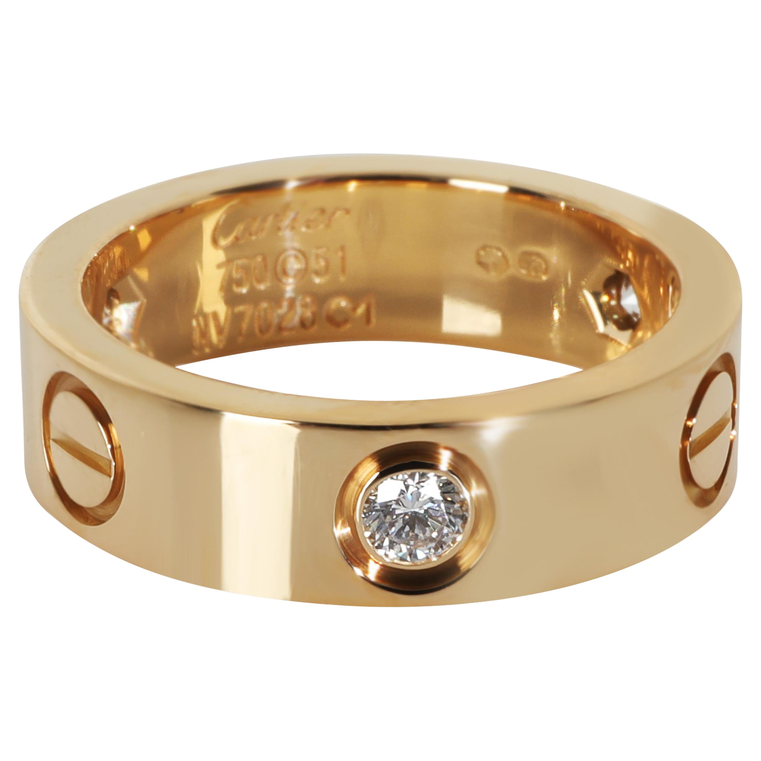 Cartier Yellow Gold Diamond Love Ring