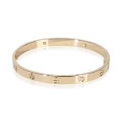 Cartier Yellow Gold Diamond Love Single Screw Closure Bracelet