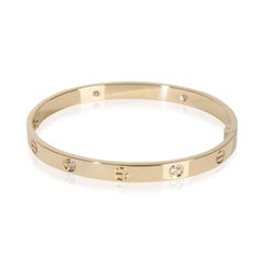 Cartier Yellow Gold Diamond Love Single Screw Closure Bracelet